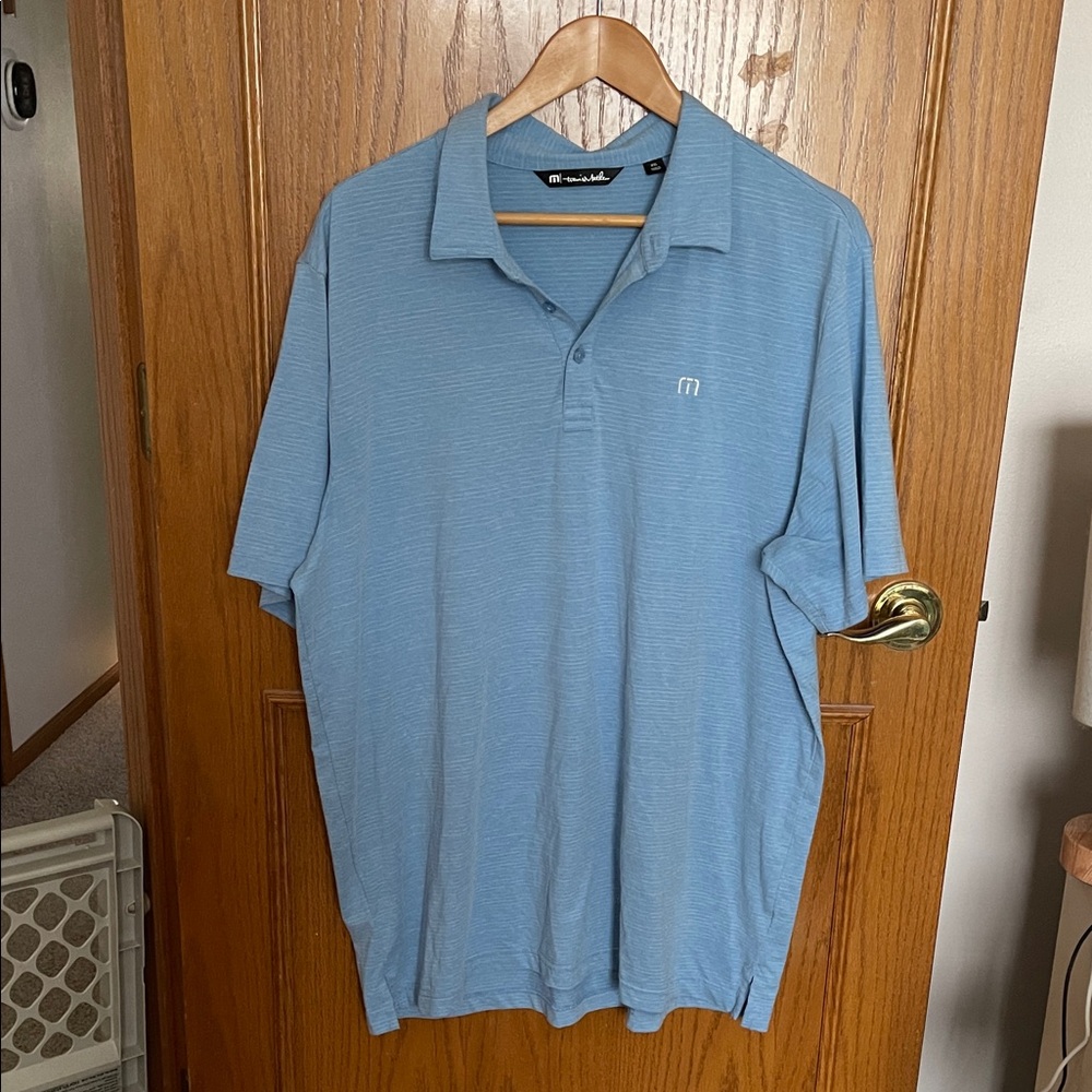 Travis Mathew Light Blue Polo Shirt